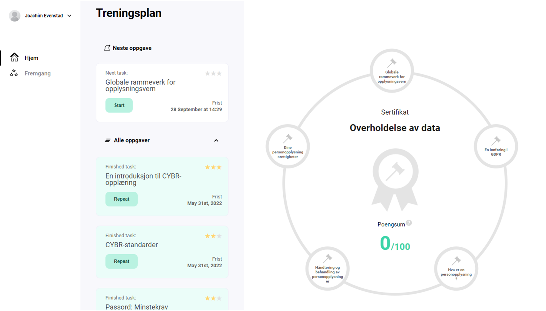 treningsplan