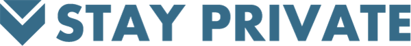 StayPrivate logo blå